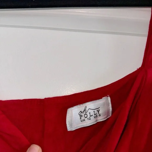 Oh Polly Dolcezza Striking Red Midaxi Dress - Picture 4 of 9